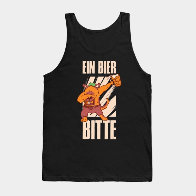 Ein Bier Bitte Funny Beer Gift Tank Top by CatRobot